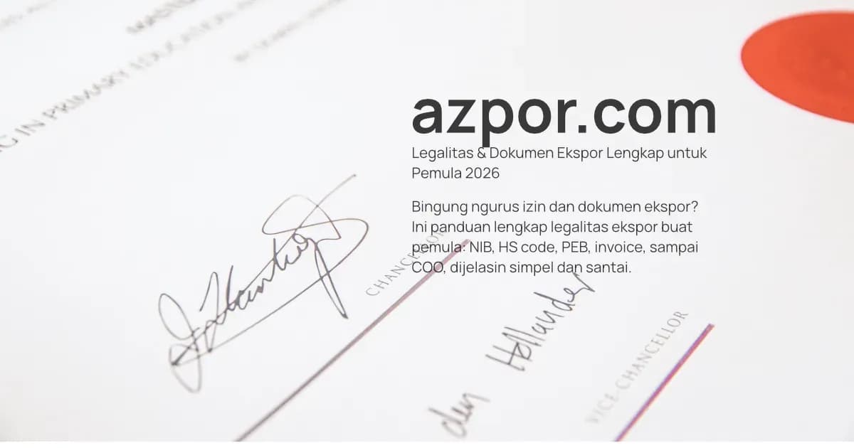 Legalitas & Dokumen Ekspor Lengkap untuk Pemula 2026